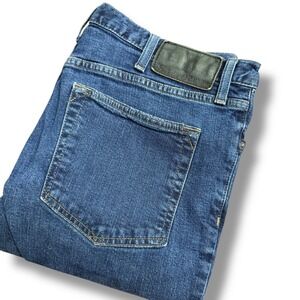 Eddie Bauer Slim Fit Jeans Mens 36x34( fits 36x32 )Dark Wash Denim Casual Pants‎